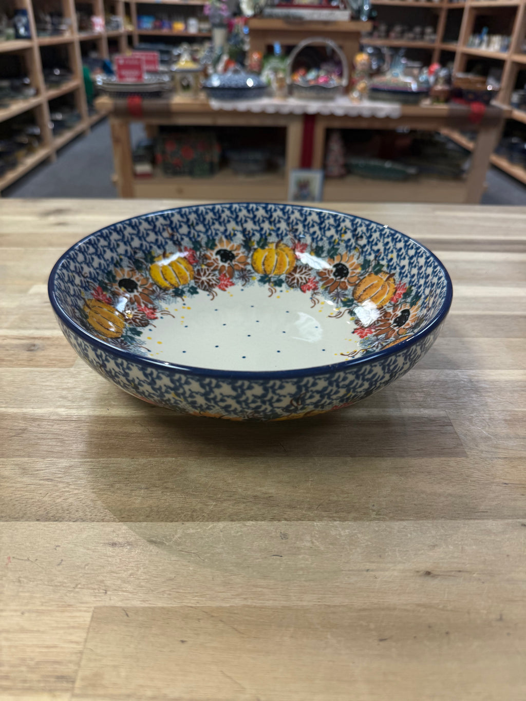 Polish Pottery Low Bowl - Unikat 4741