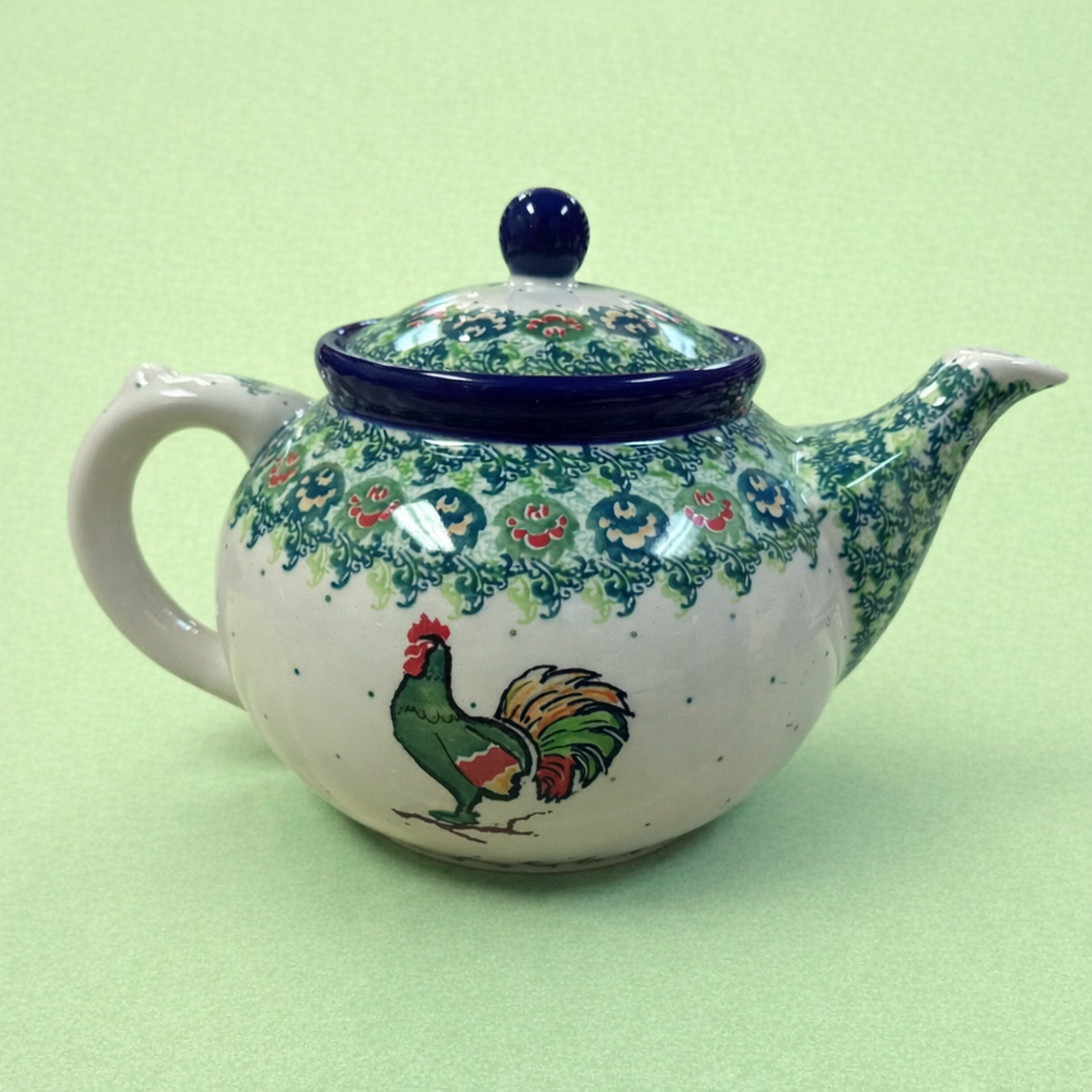 Polish Pottery Unikat 4760 Teapot w/ Strainer