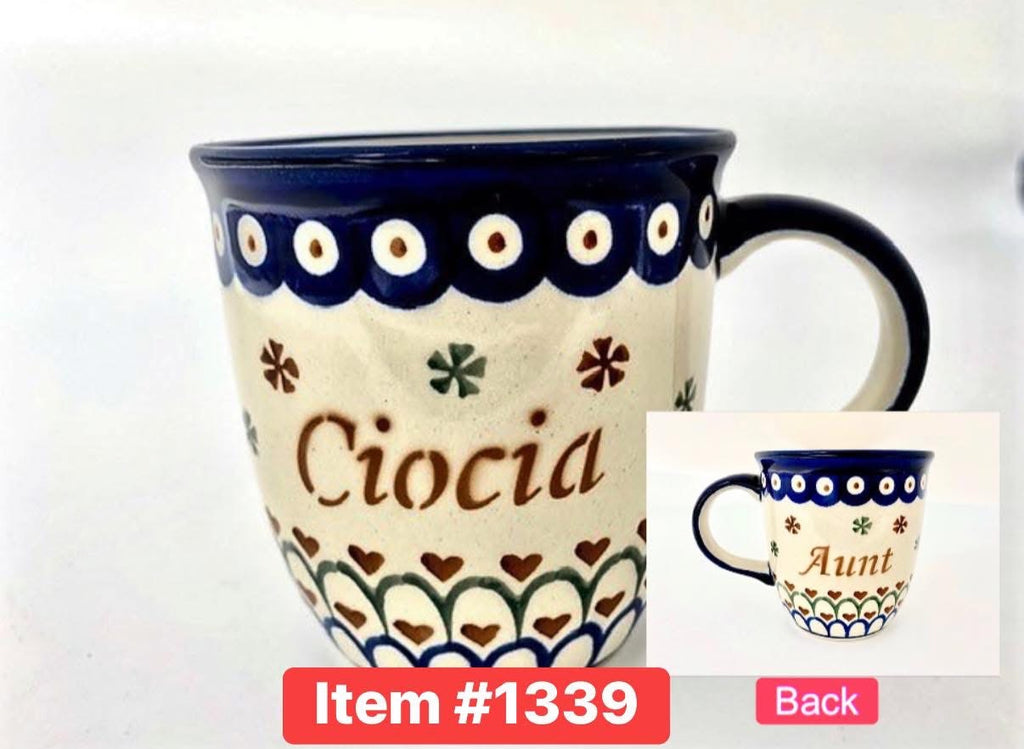 Polish Pottery Ciocia/Aunt Mug