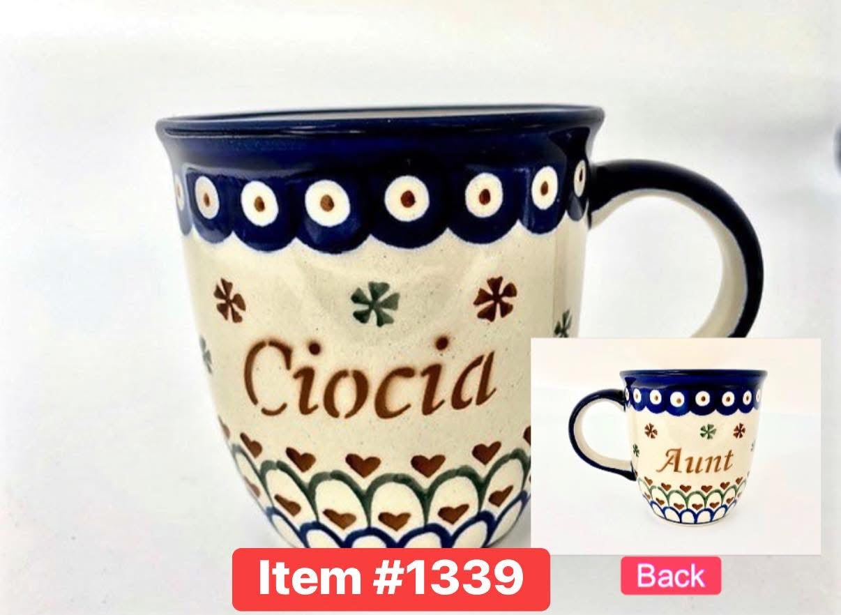 Polish Pottery Ciocia/Aunt Mug