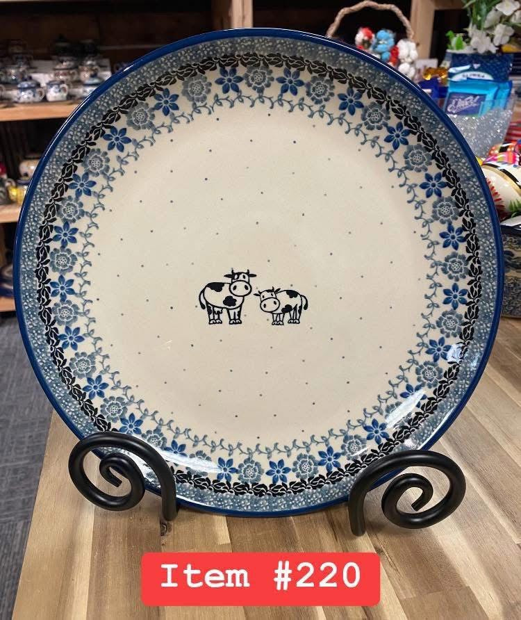 Polish Pottery Traditional(Cow) Dinner Plate