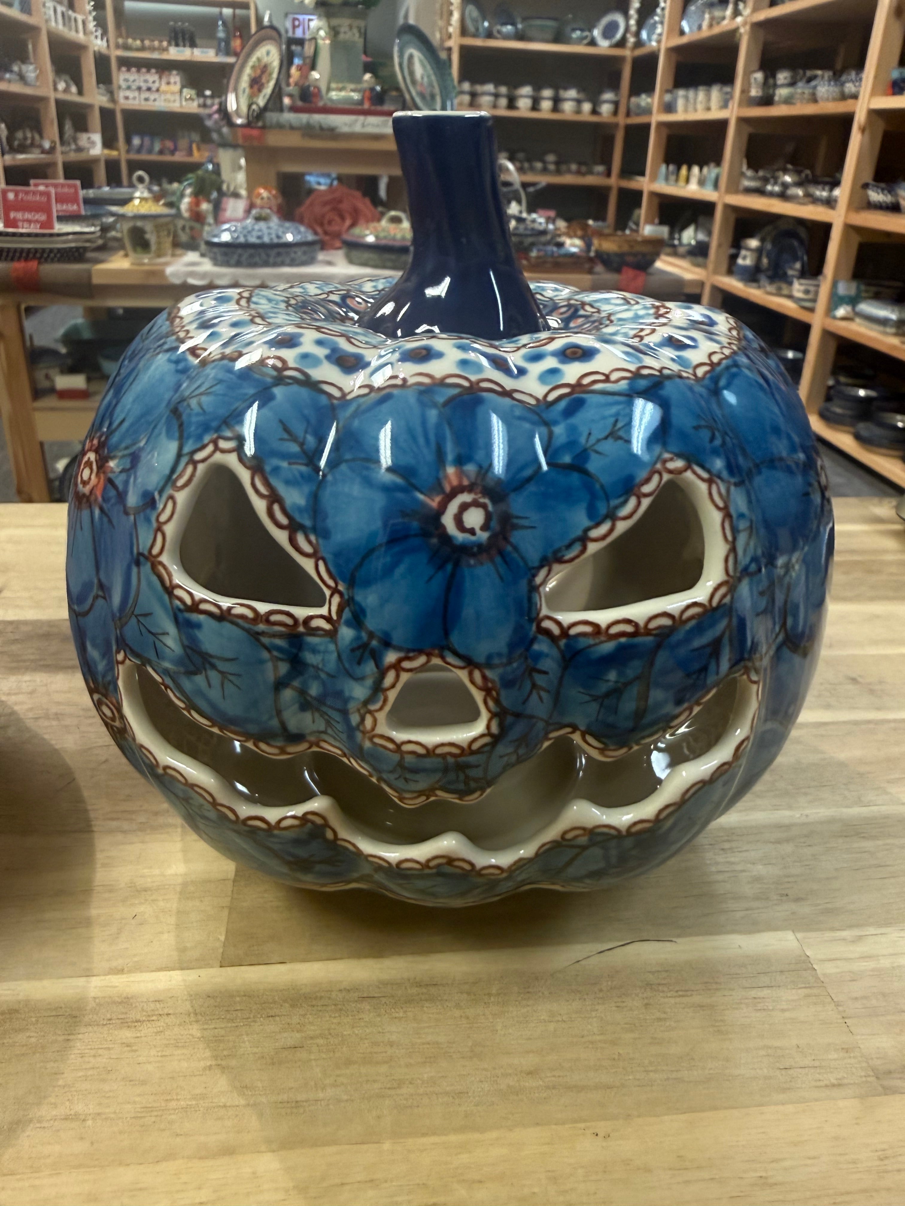 Polish Pottery Pumpkin - Unikat 408C