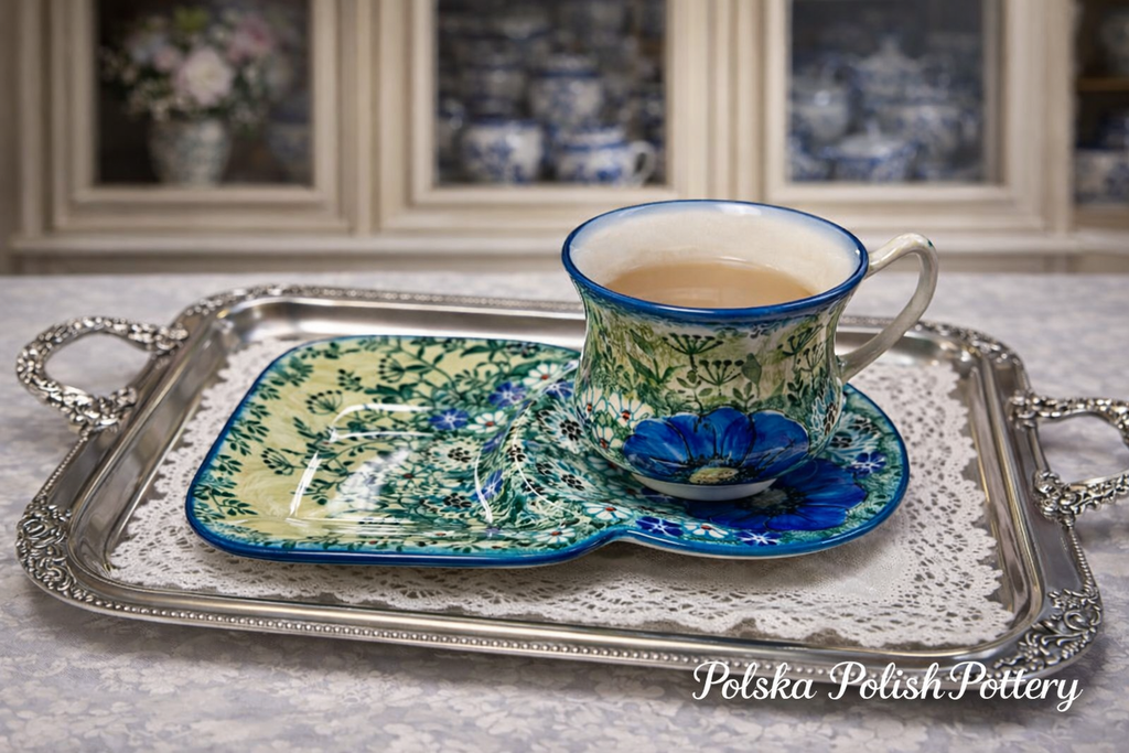 Polish Pottery Unikat CerRaf Tea & Toast Set