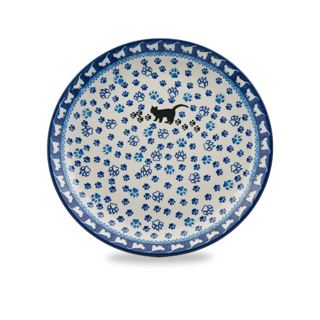 Polish Pottery Traditional(Black Cat)Dinner Plate