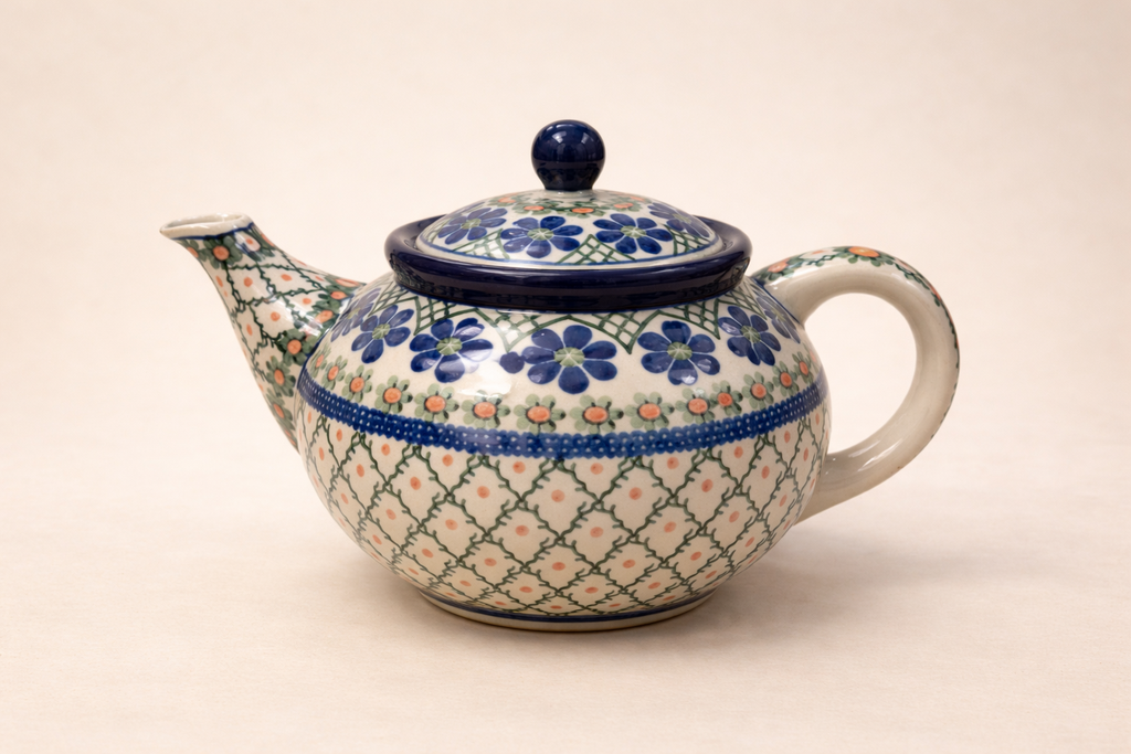 Polish Pottery Traditional(Criss Cross) Teapot