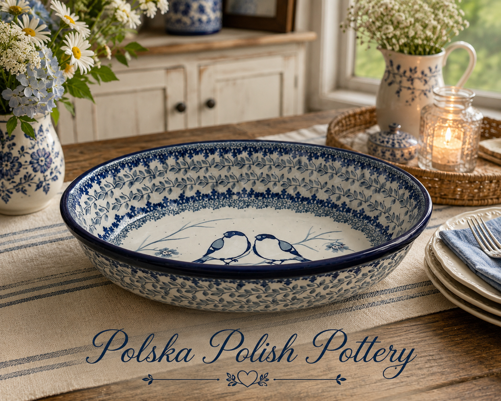 Polish Pottery Oval Baker - Unikat 4830