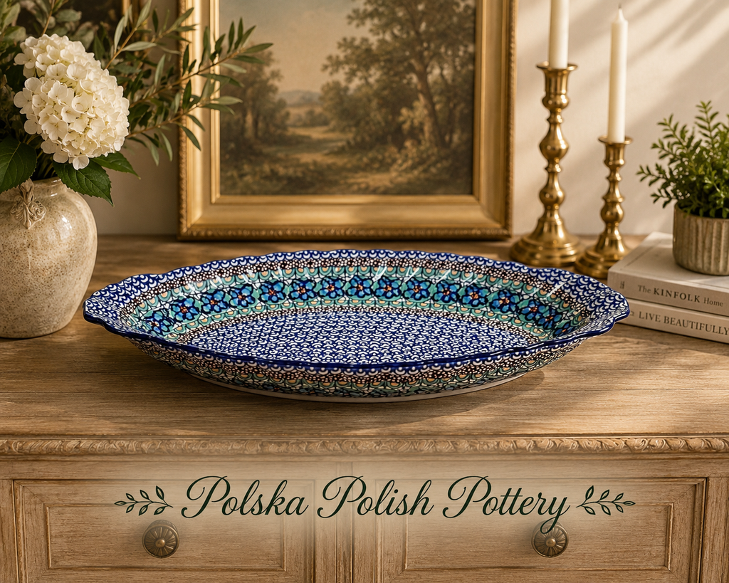 Polish Pottery Sculpted Serving Dish - Unikat 151