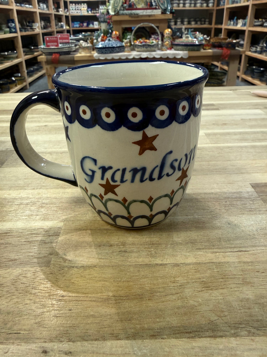 Polish Pottery Wnuczek/Grandson Mug