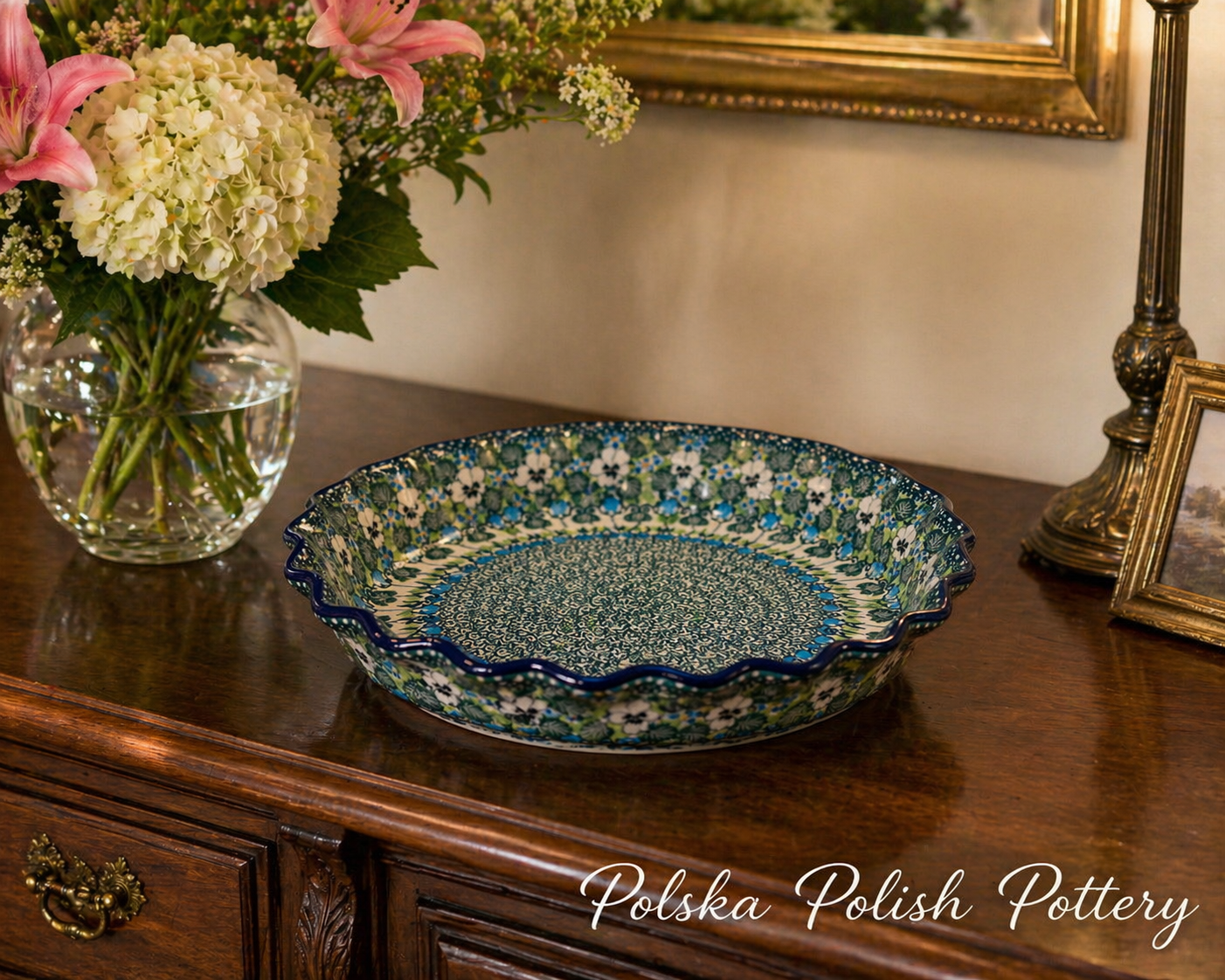 Polish Pottery Unikat 4795 Pie Plate