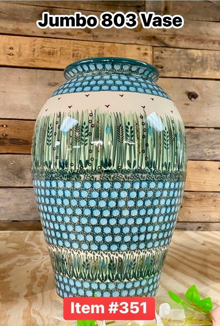 Polish Pottery Unikat 803 Jumbo Vase