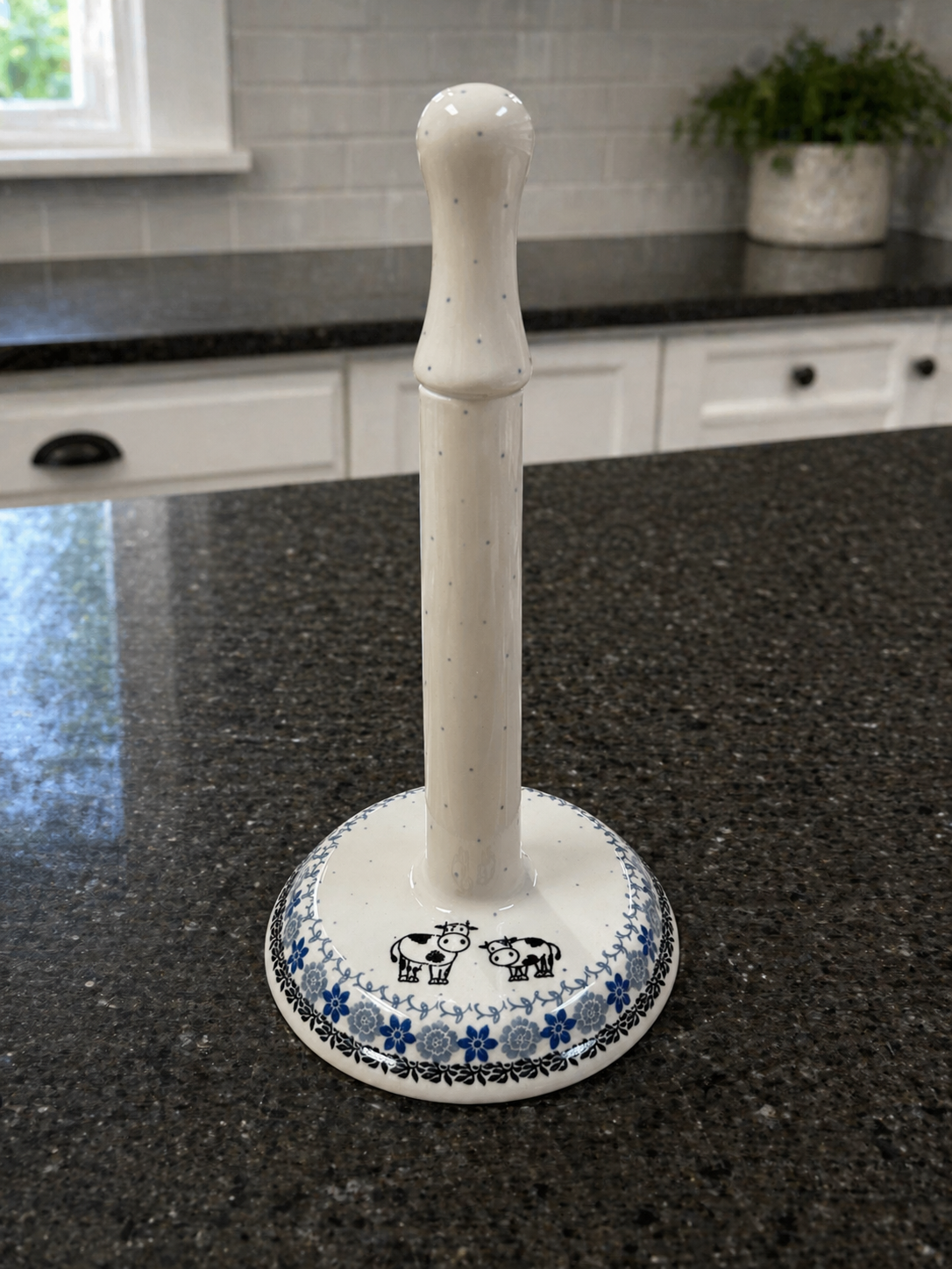 Polish Pottery Traditional(Cows) Paper Towel Holder