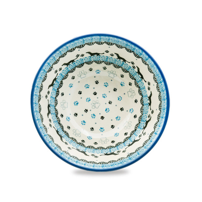 Polish Pottery Traditional(Blk Dog) Soup/Salad Bowl