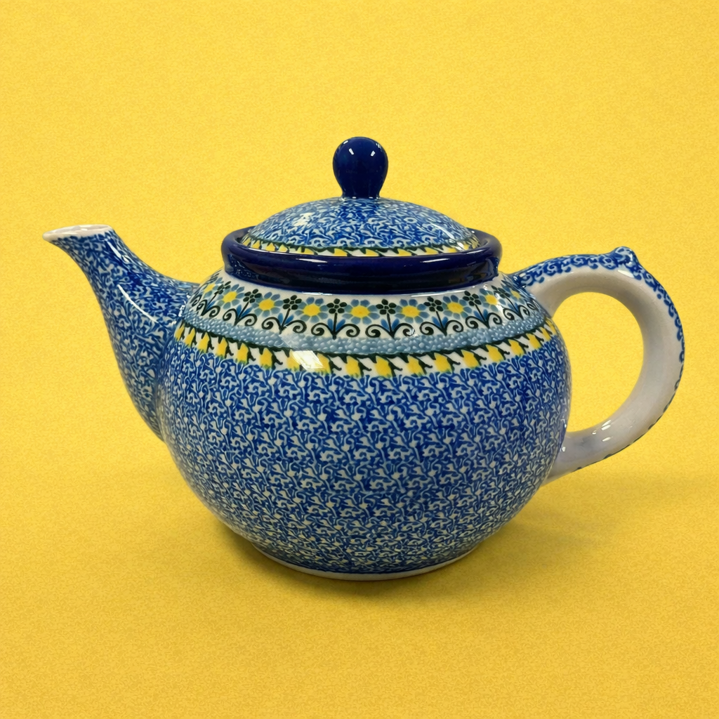 Polish Pottery Traditional(Blue/Yellow) Teapot
