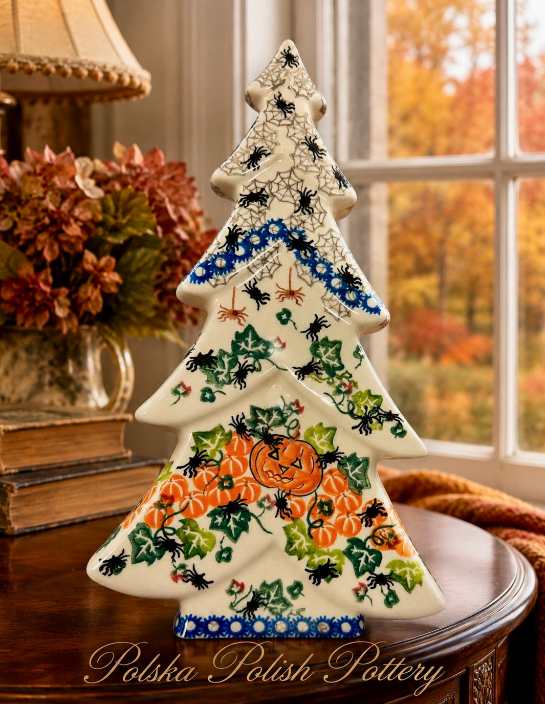 Polish Pottery Halloween Tree - Unikat
