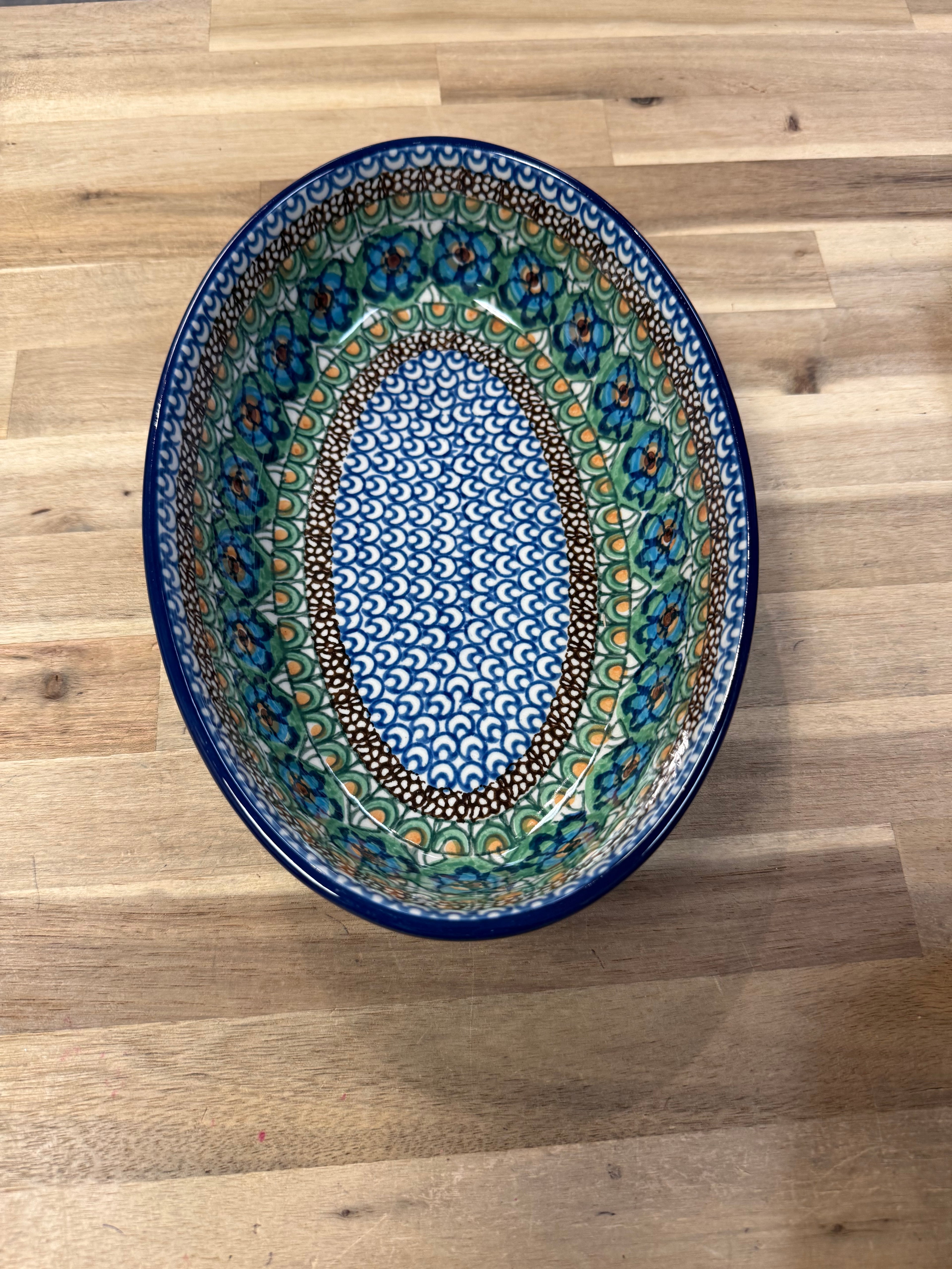 Polish Pottery Oval Baker - Unikat 151