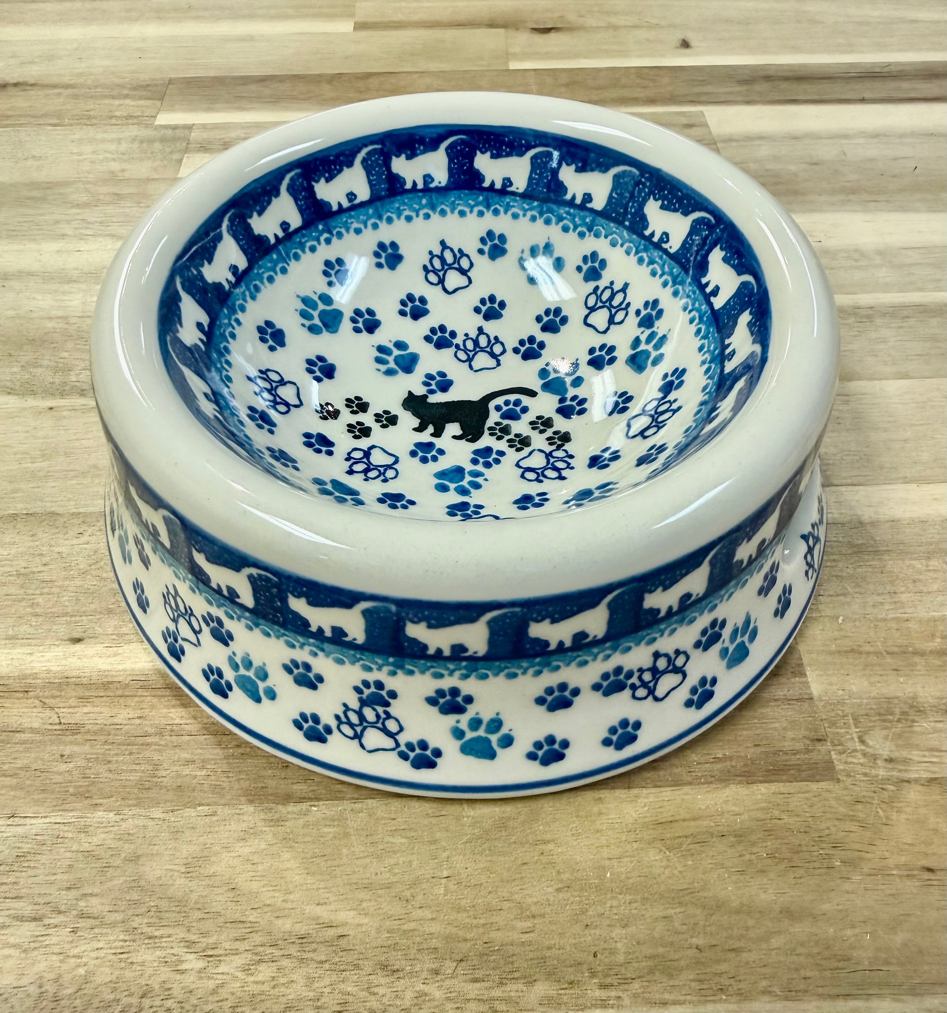 Polish Pottery Traditional(Black Cat) Food Dish