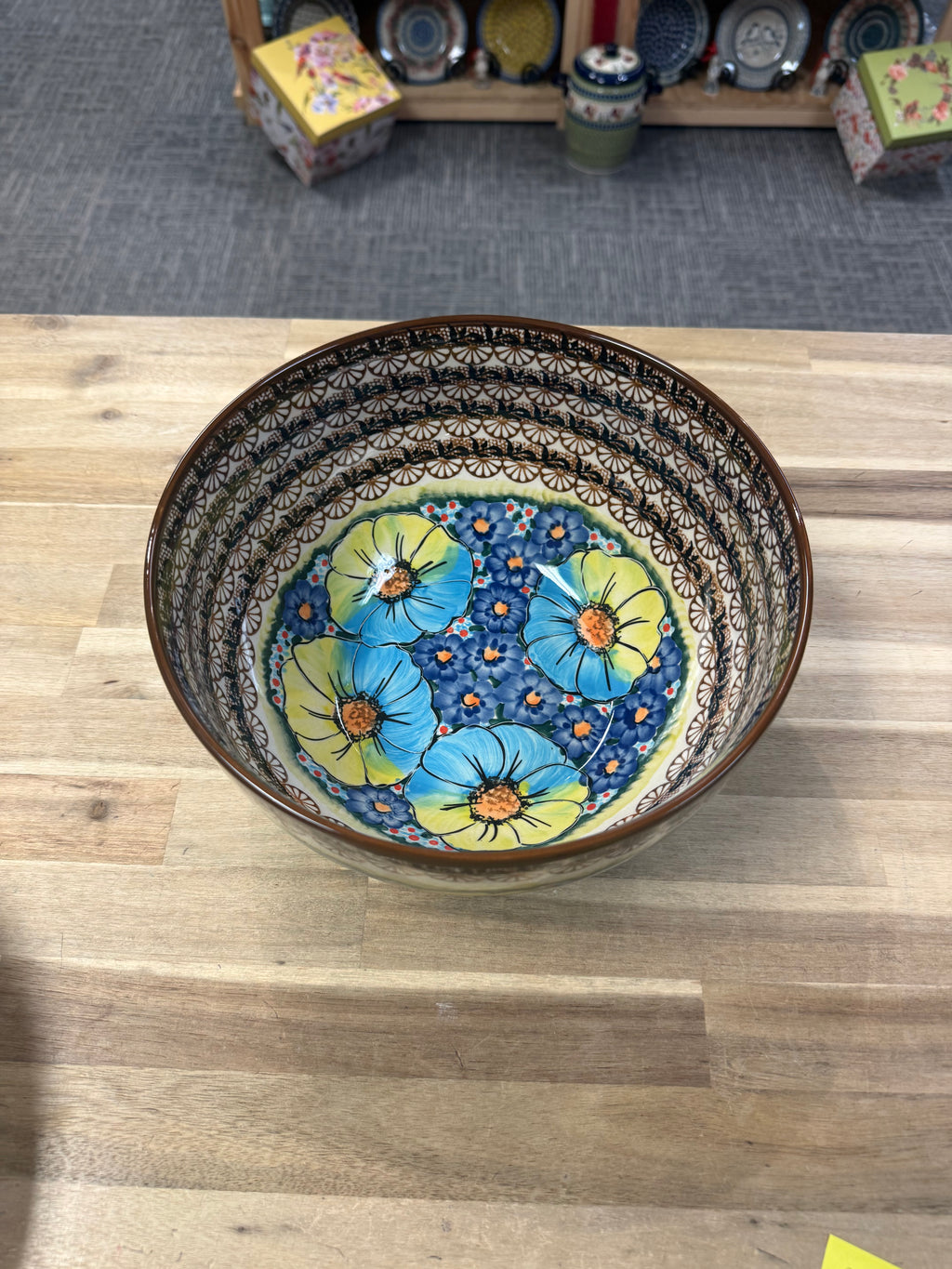Polish Pottery Hand Signature Bowl - Unikat CerRaf