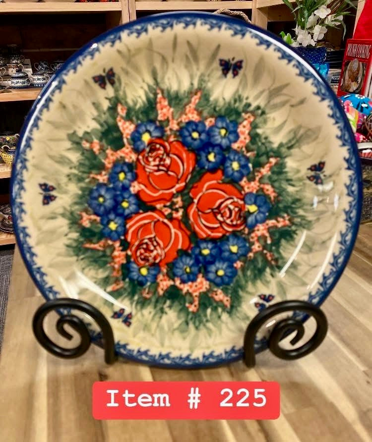 Polish Pottery Unikat(Roses) CerRaf Dinner Plate