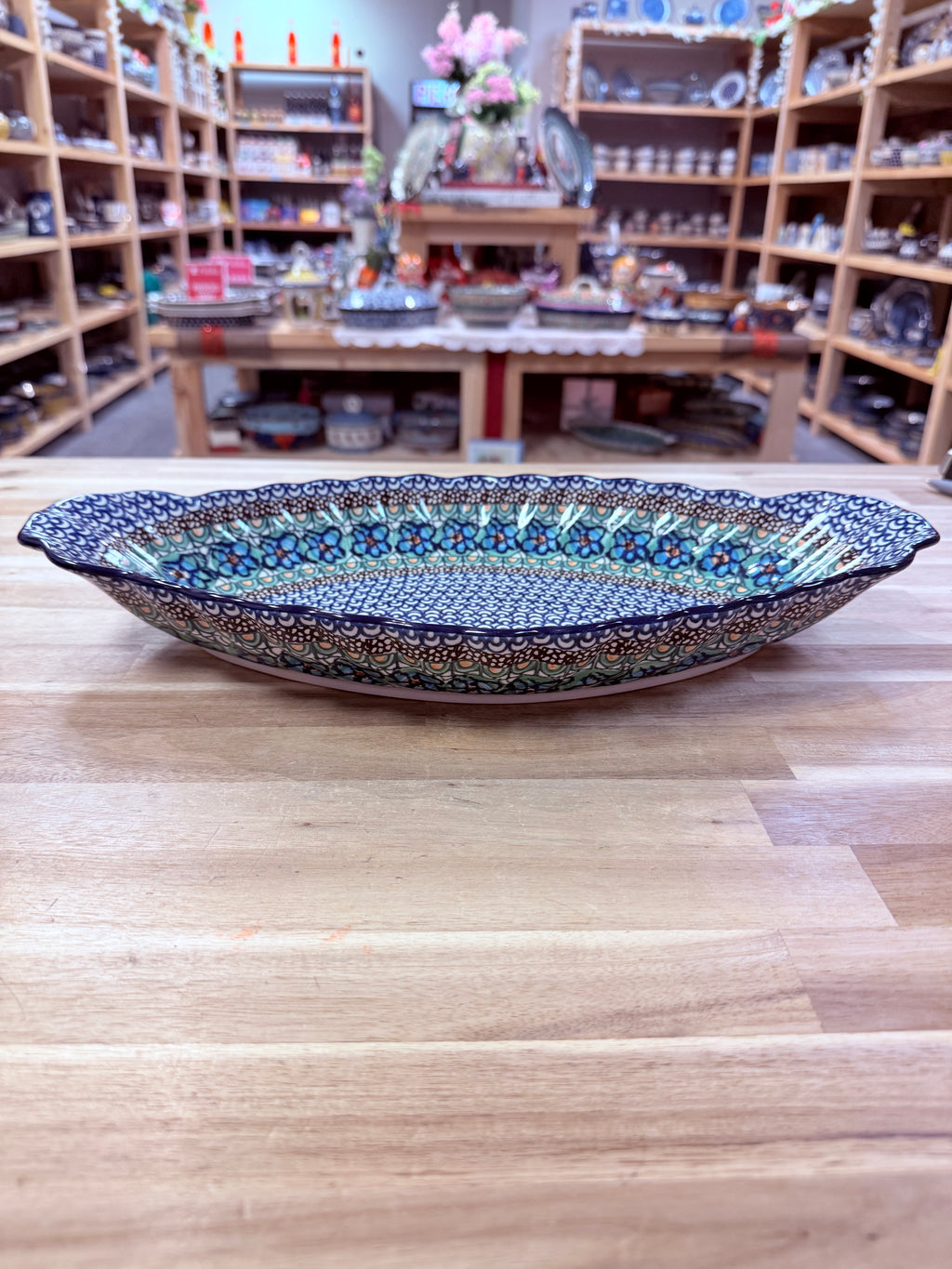 Polish Pottery Sculpted Serving Dish - Unikat 151