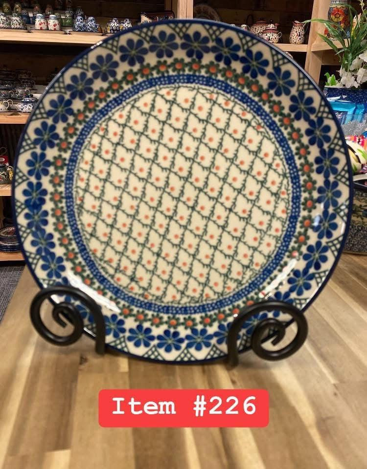 Polish Pottery Traditional (Criss Cross) Dinner Plate