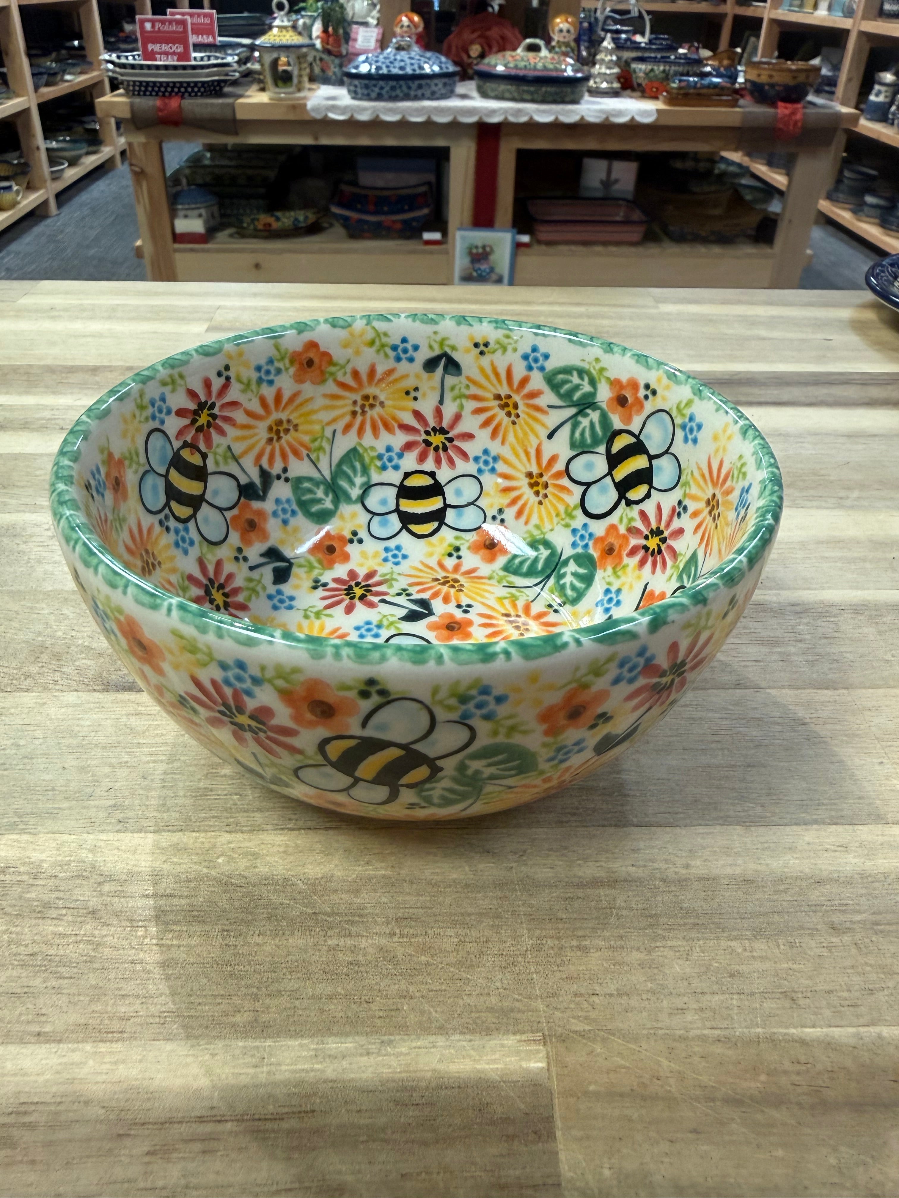 Polish Pottery Bowl - Unikat Bees