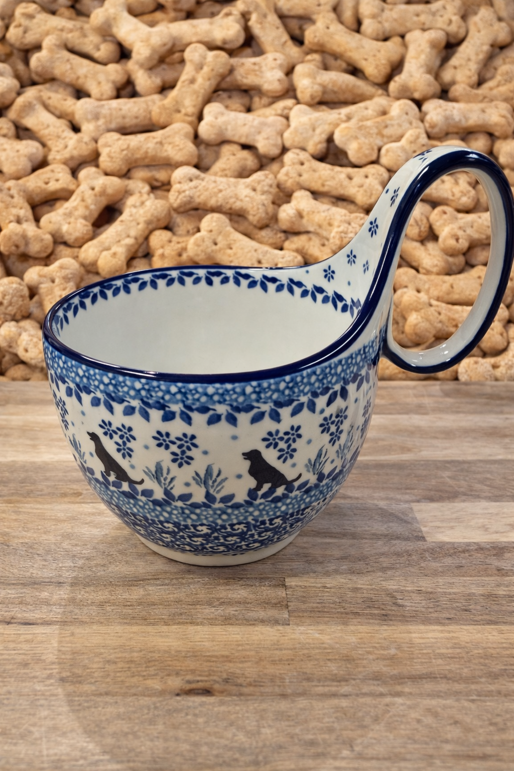 Polish Pottery Traditional(Sitting Dog) Soup Mug