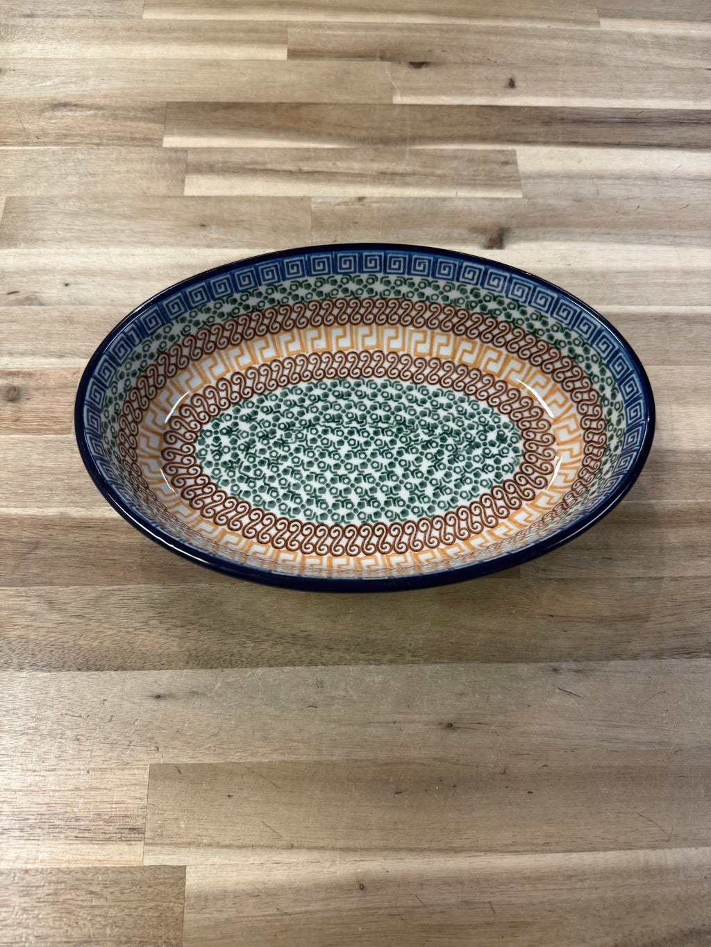 Polish Pottery Oval Baker - Traditional Multi