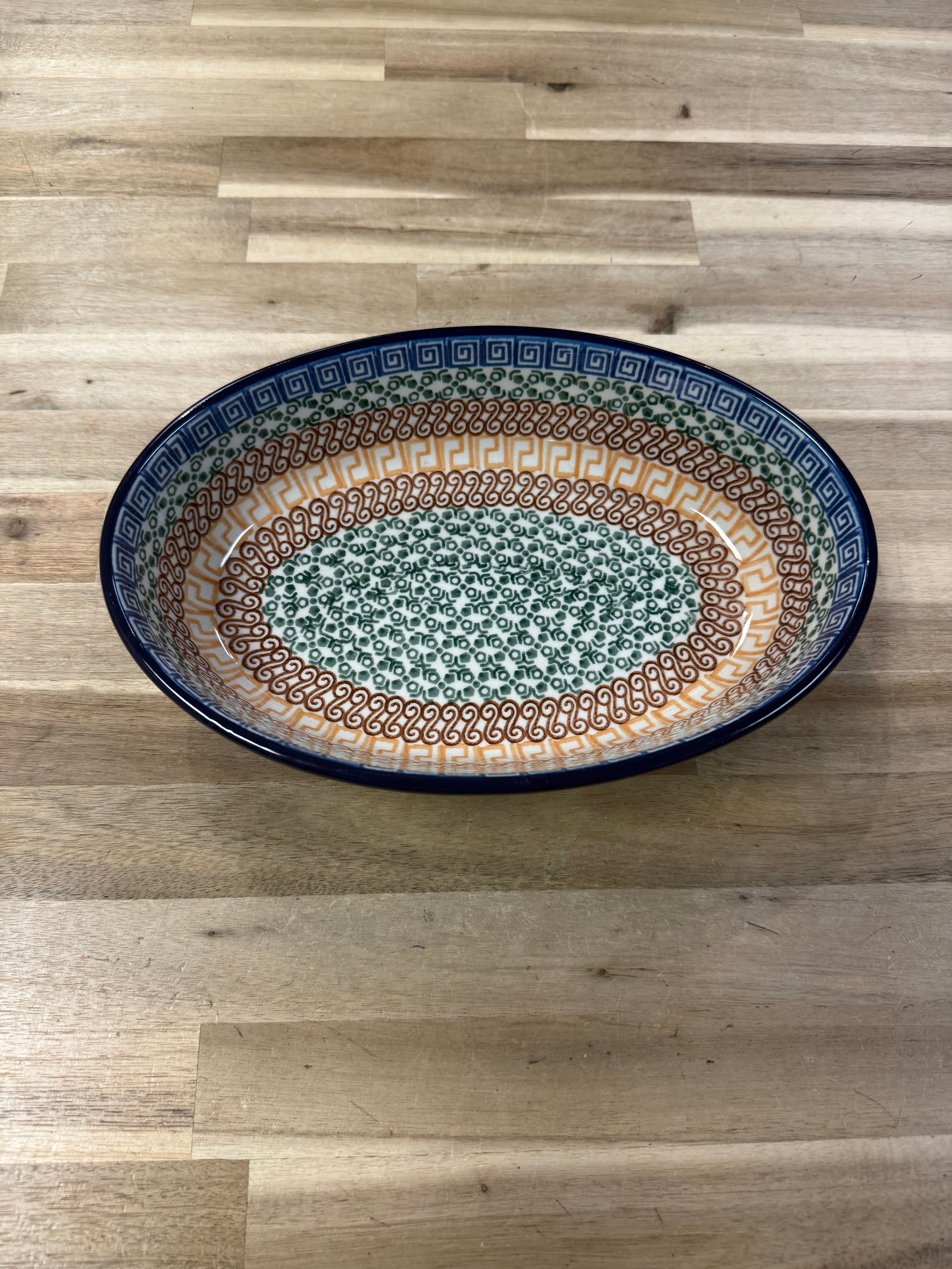 Polish Pottery Oval Baker - Traditional Multi