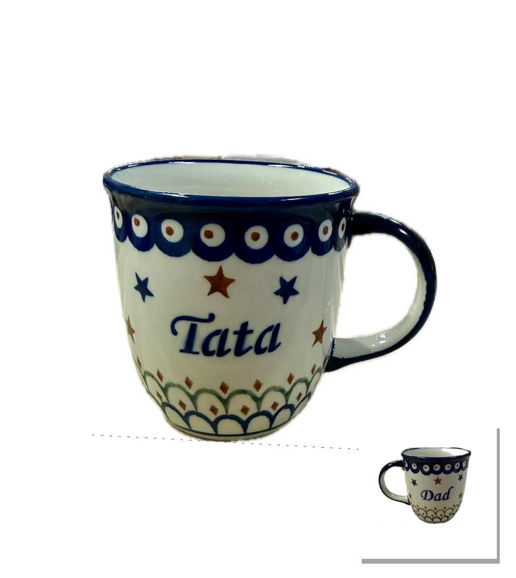 Polish Pottery Tata/Dad Mug