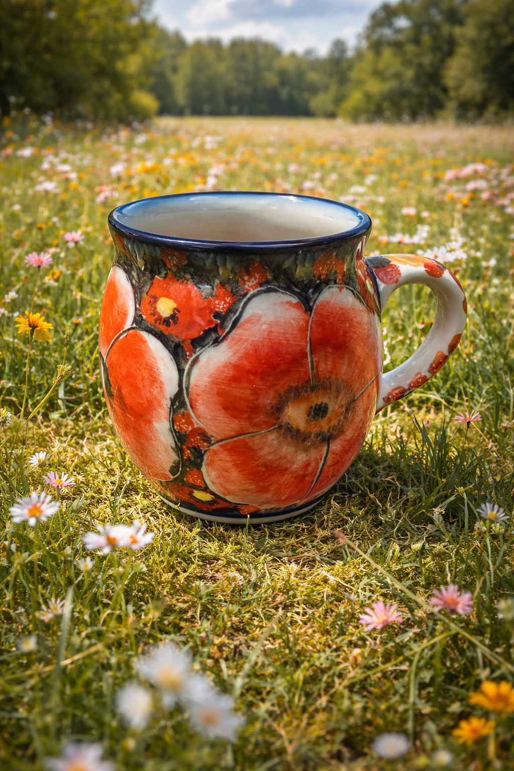 Polish Pottery Unikat Hand Signed Mug