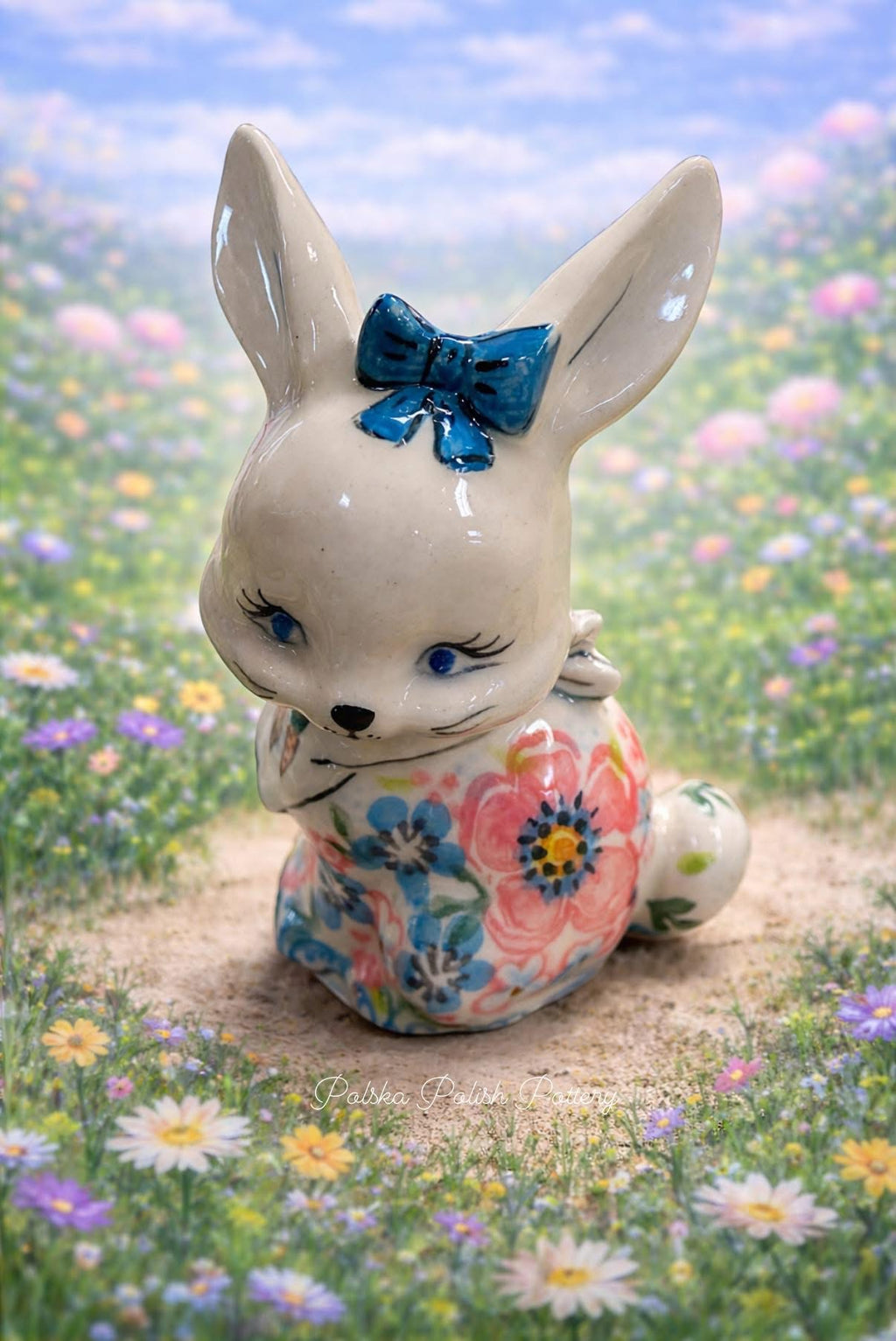 Polish Pottery Unikat Mini Bunny