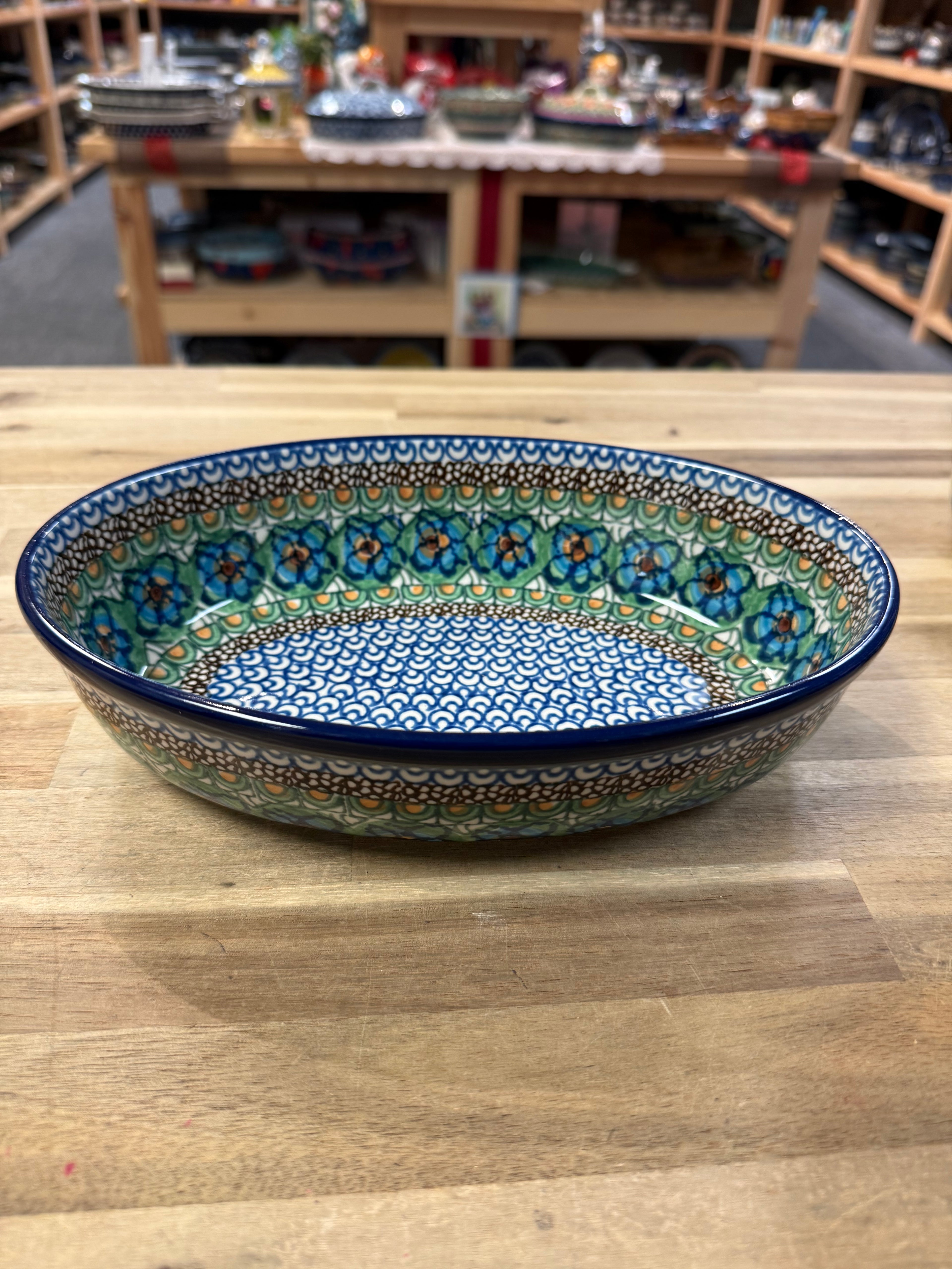 Polish Pottery Oval Baker - Unikat 151