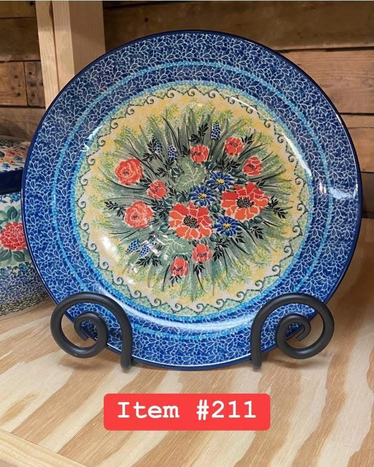 Polish Pottery Unikat(Flower Meadow) Dinner Plate