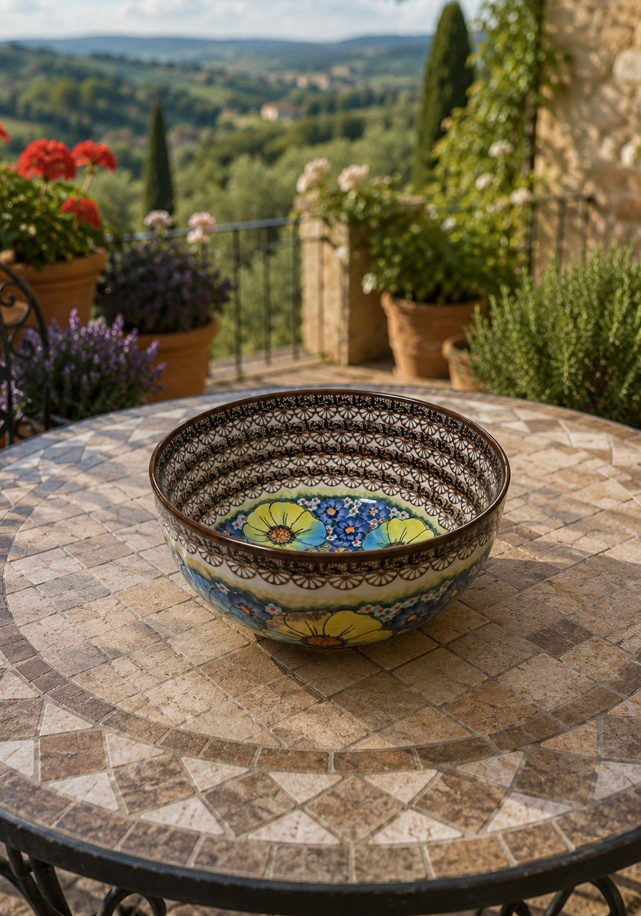 Polish Pottery Hand Signature Bowl - Unikat CerRaf