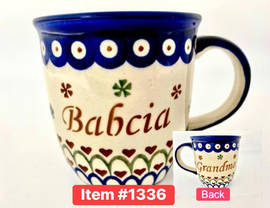 Polish Pottery Babcia/Grandma Mug