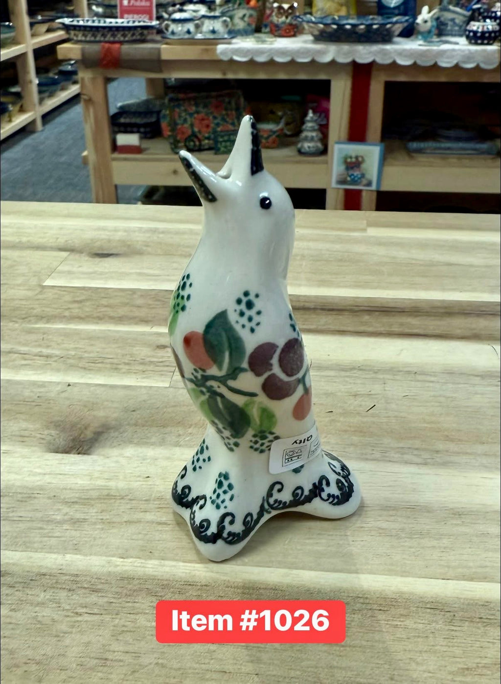 Polish Pottery Traditional(Grapes) Pie Bird