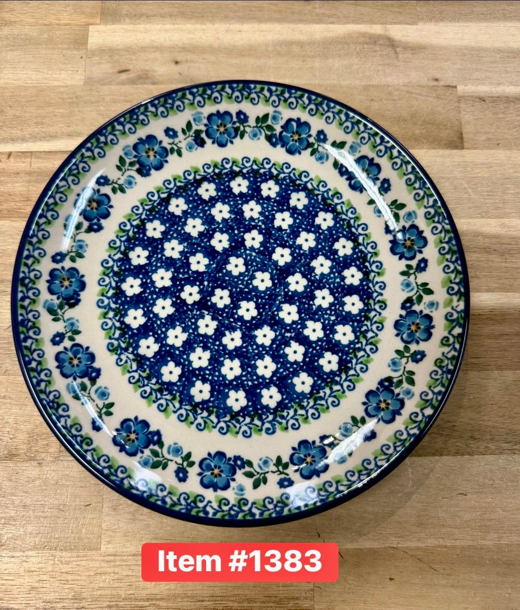 Polish Pottery Blue Flwr Vine Salad Plate