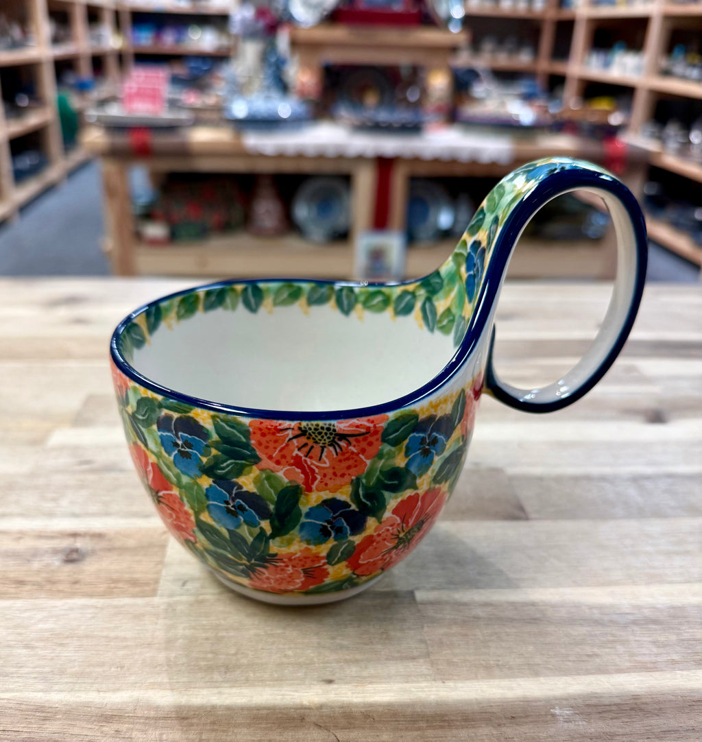 Polish Pottery Unikat 4704(Level 7) Soup Mug