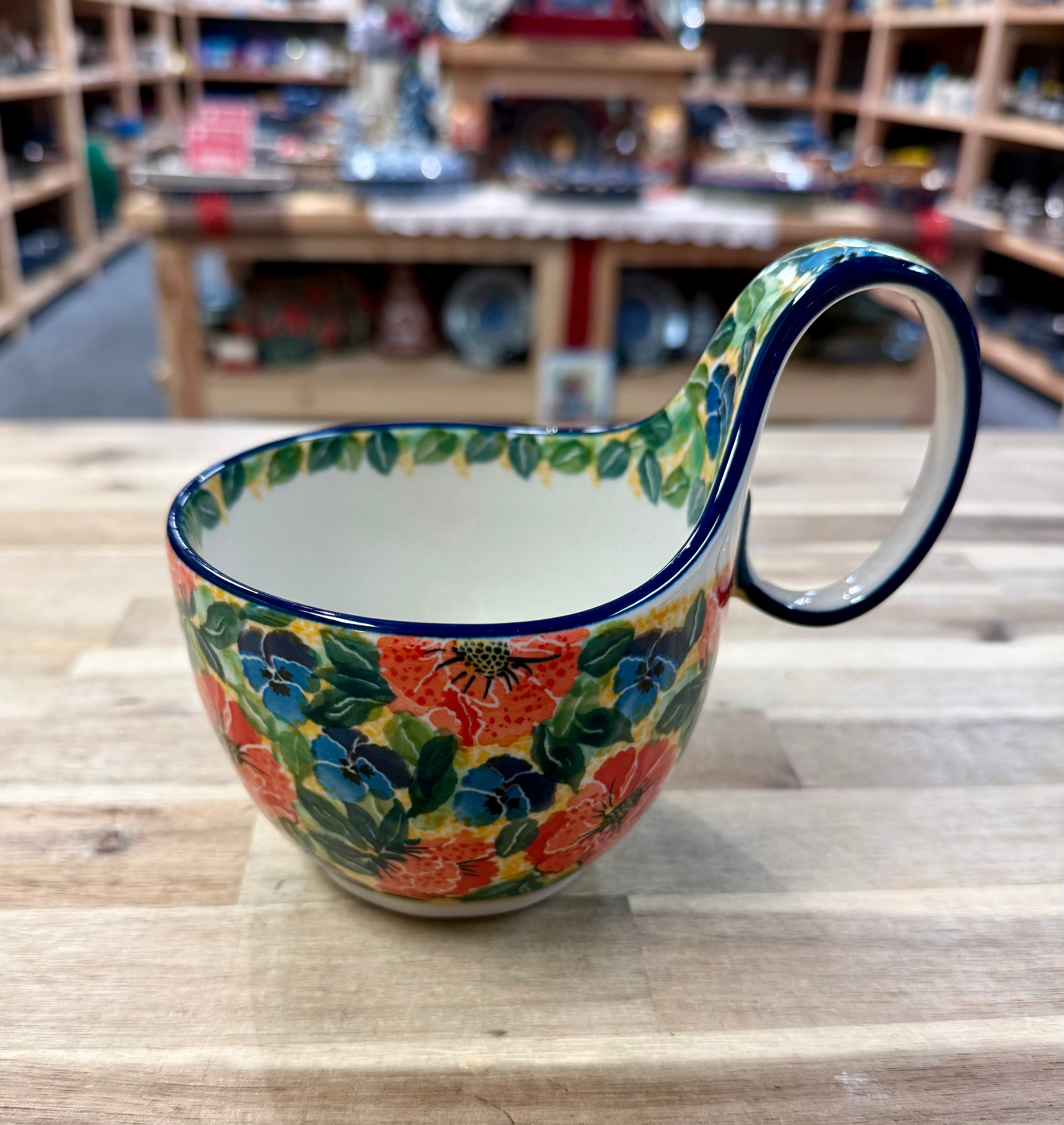Polish Pottery Unikat 4704(Level 7) Soup Mug