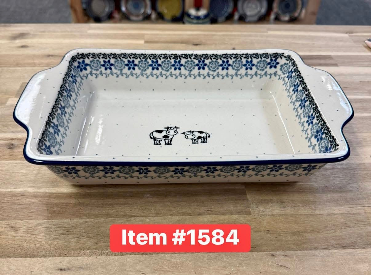 Polish Pottery Traditional(Cow) Baker