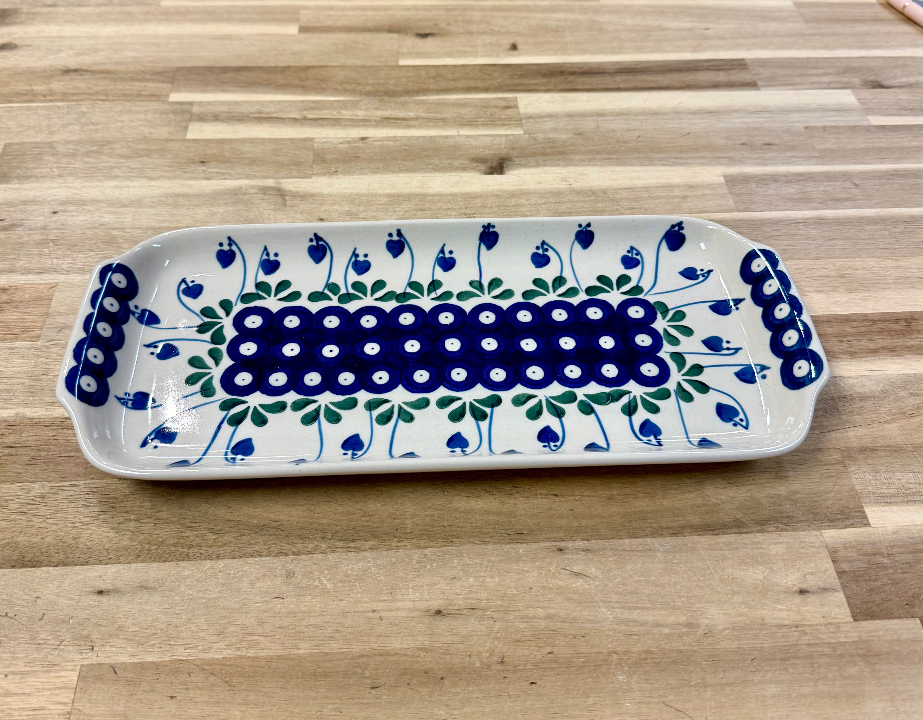 Polish Pottery Traditional(Drop Hearts) Bread Tray