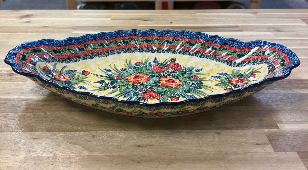 Polish Pottery Sculpted Serving Dish - Unikat 4616