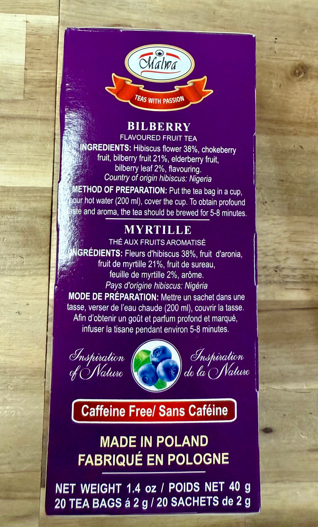Polish Tea-Jagodowa(Bilberry w/ Flowering Berries)
