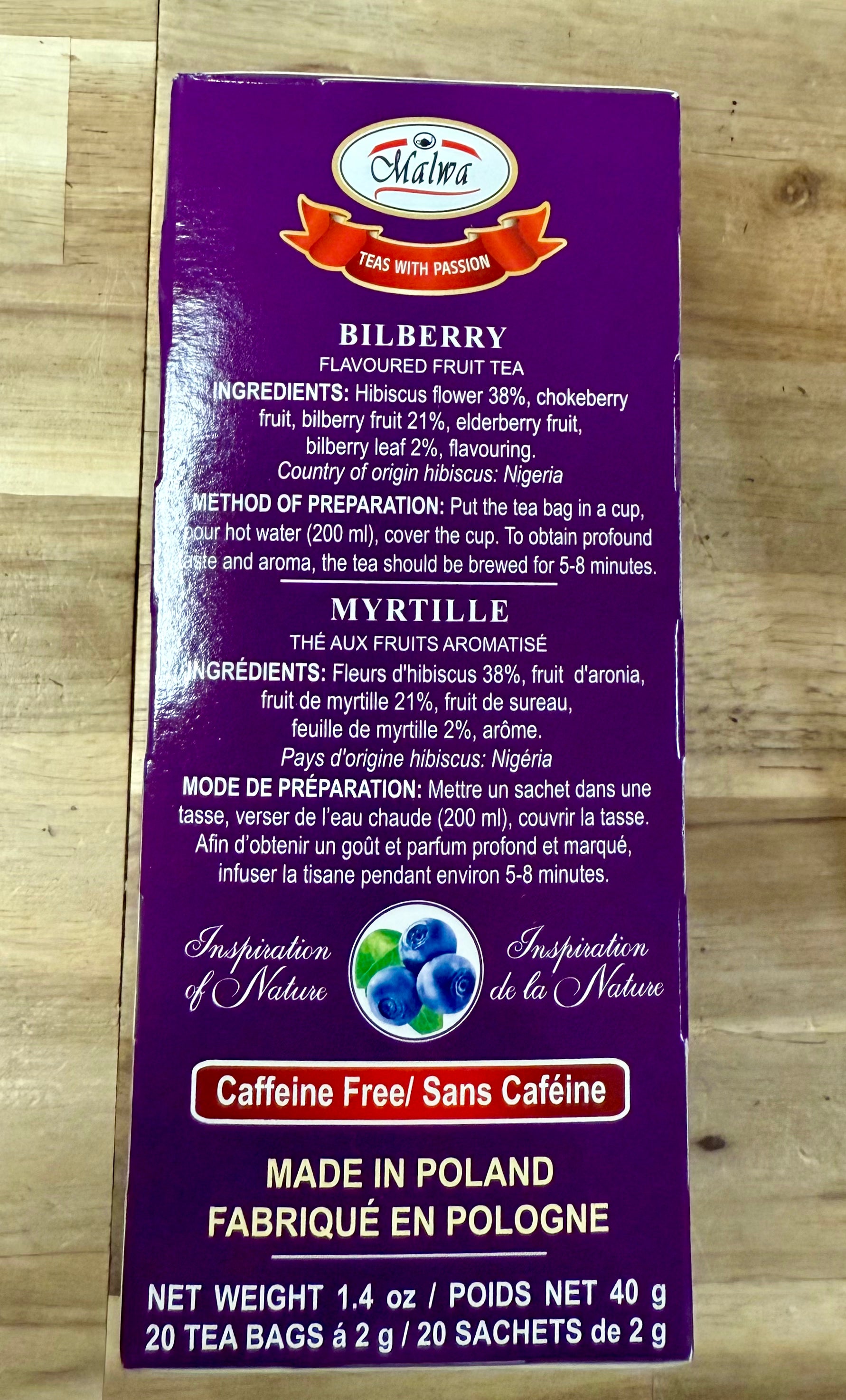 Polish Tea-Jagodowa(Bilberry w/ Flowering Berries)