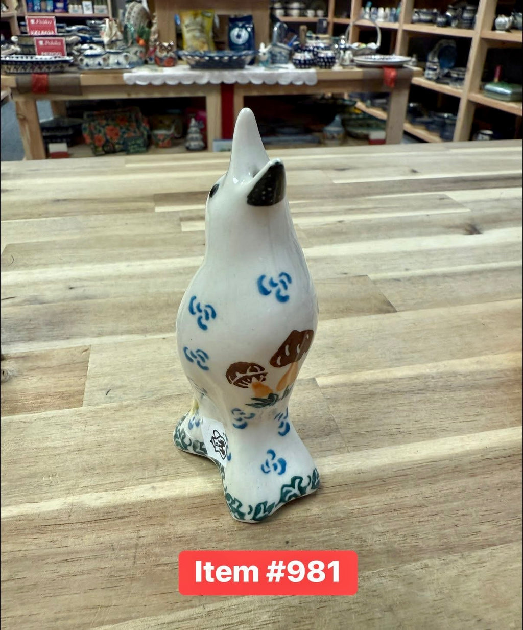 Polish Pottery Traditional(Mushrooms) Pie Bird