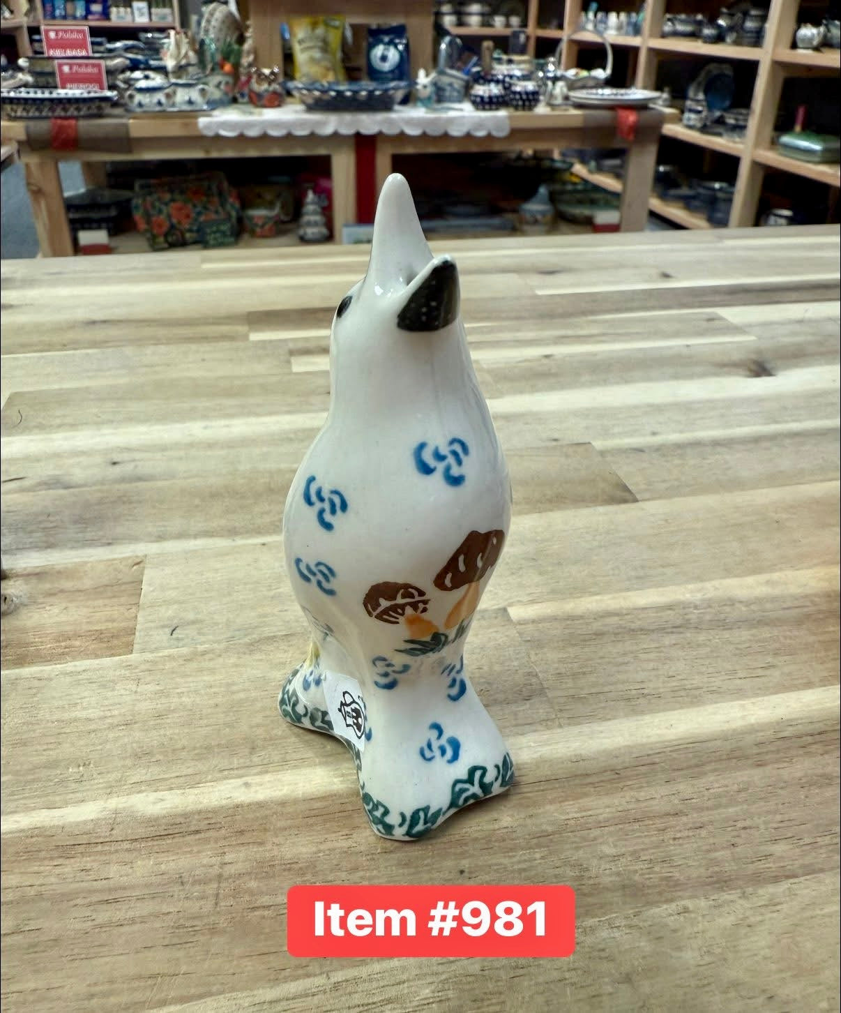 Polish Pottery Traditional(Mushrooms) Pie Bird