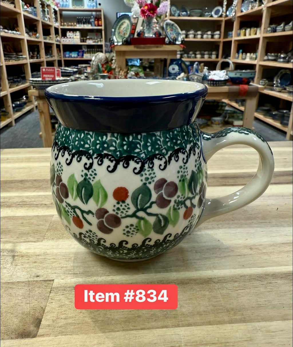 Polish Pottery Traditional Grapes Bubble Mug