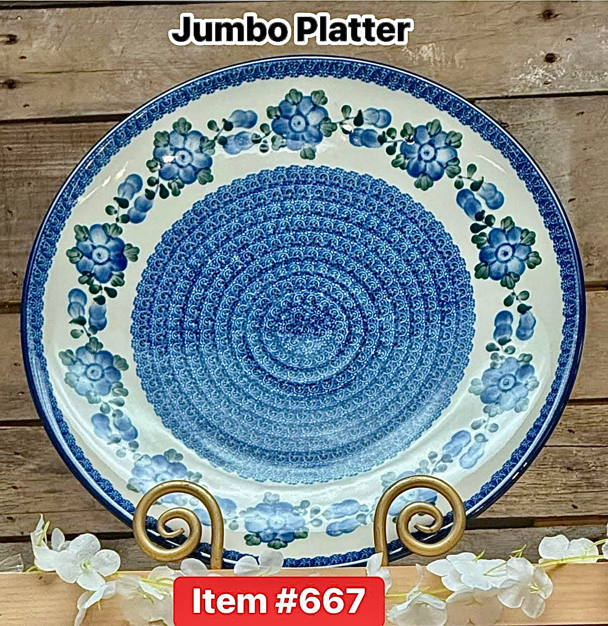Polish Pottery Traditional Jumbo Platter