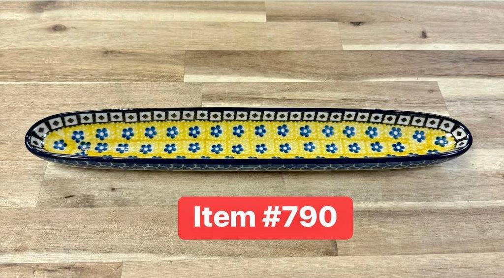 Polish Pottery Traditional(Yellow/Blue) Olive Tray