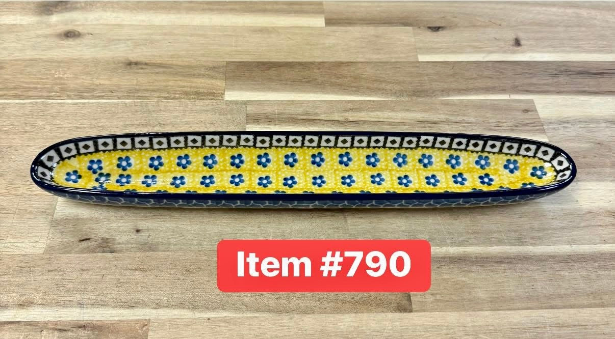 Polish Pottery Traditional(Yellow/Blue) Olive Tray